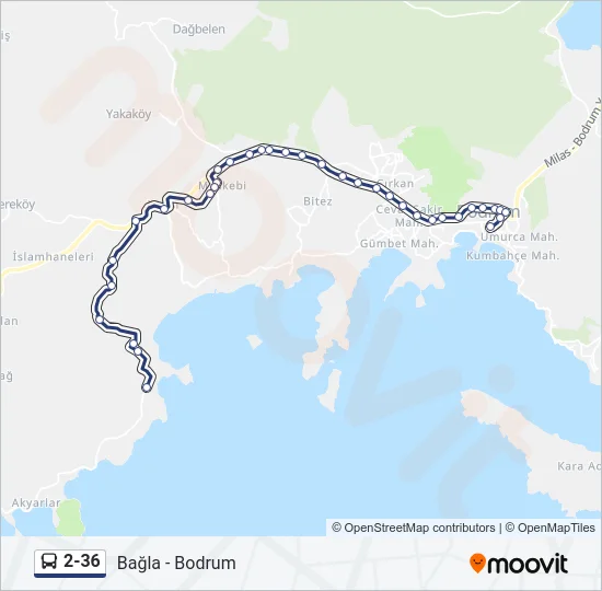 2-36 Bus Line Map