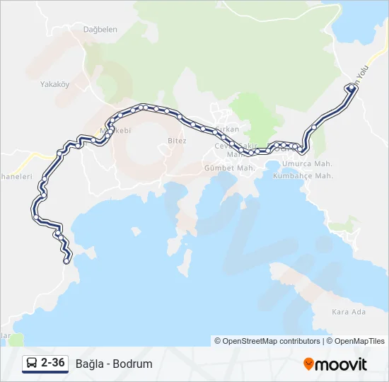 2-36 Bus Line Map