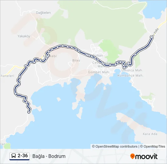 2-36 Bus Line Map