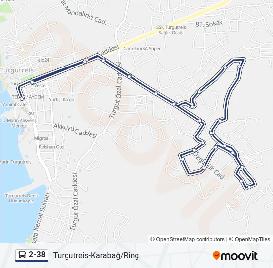 2-38 Bus Line Map