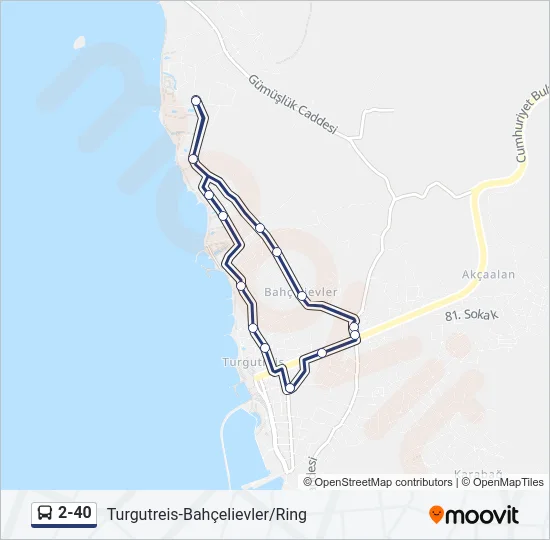2-40 Bus Line Map