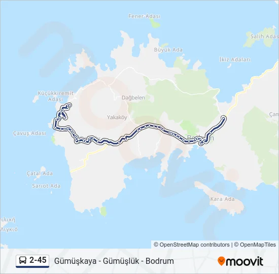 2-45 Bus Line Map