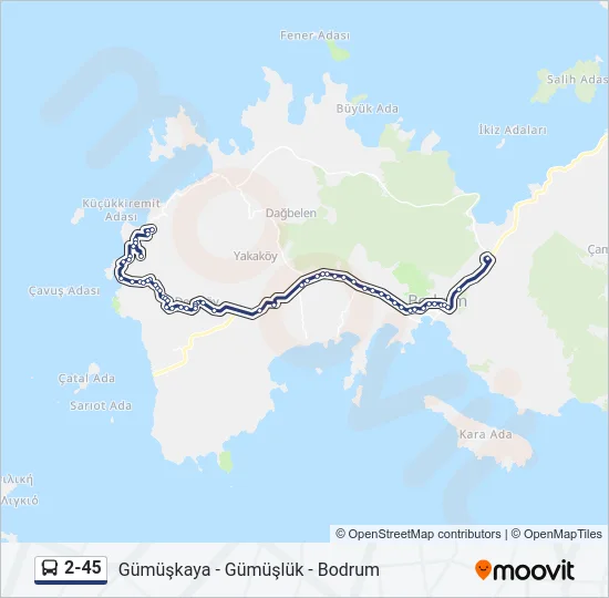 2-45 Bus Line Map