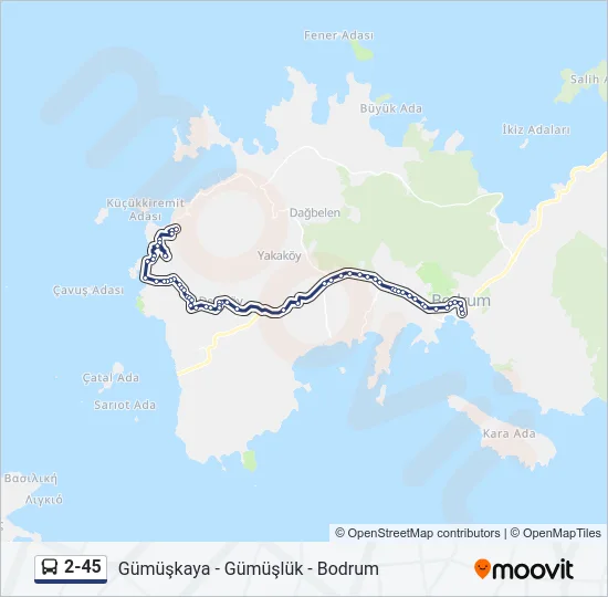 2-45 Bus Line Map