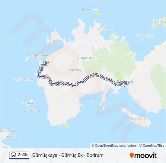 2-45 Bus Line Map