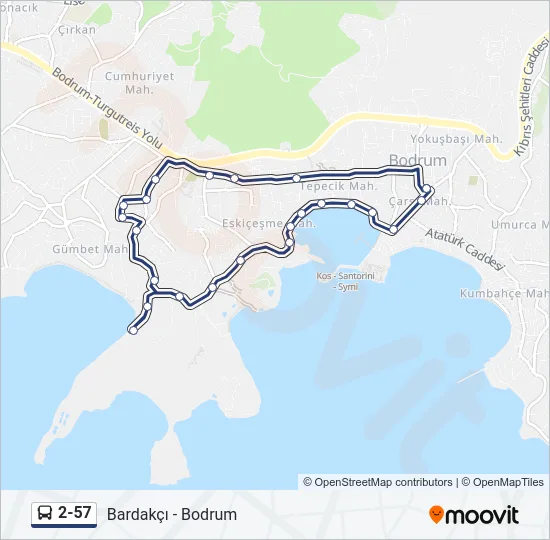 2-57 Bus Line Map
