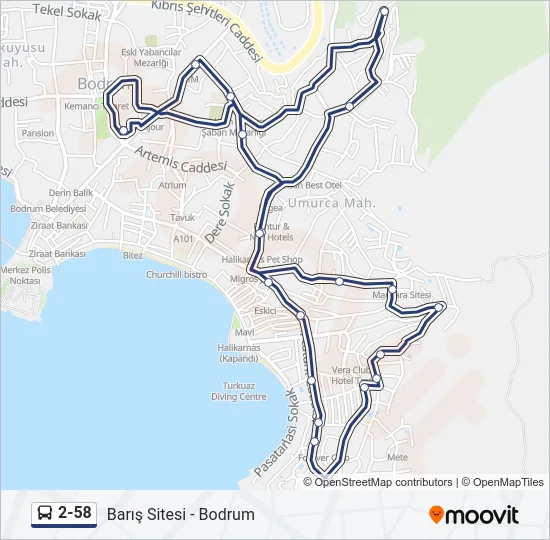 2-58 Bus Line Map