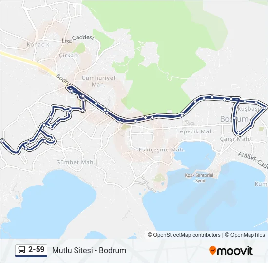 2-59 Bus Line Map