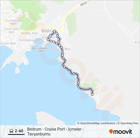 2-60 Bus Line Map