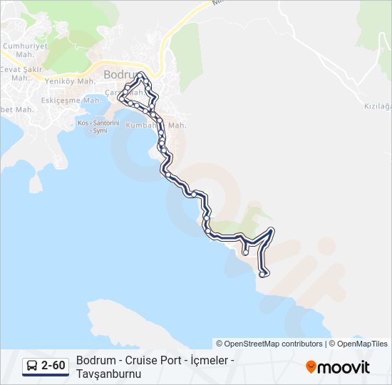 2-60 Bus Line Map