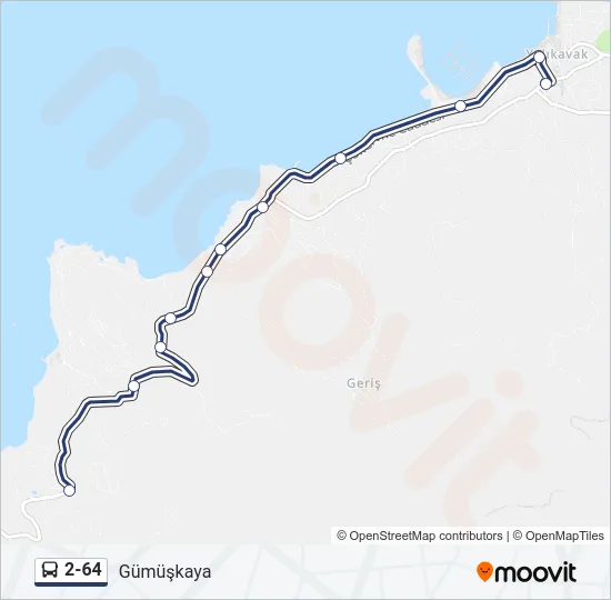 2-64 Bus Line Map