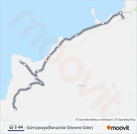 2-64 Bus Line Map