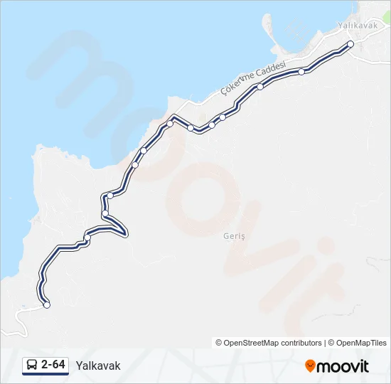 2-64 Bus Line Map