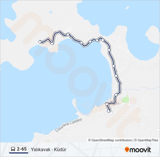 2-65 otobüs Hattı Haritası