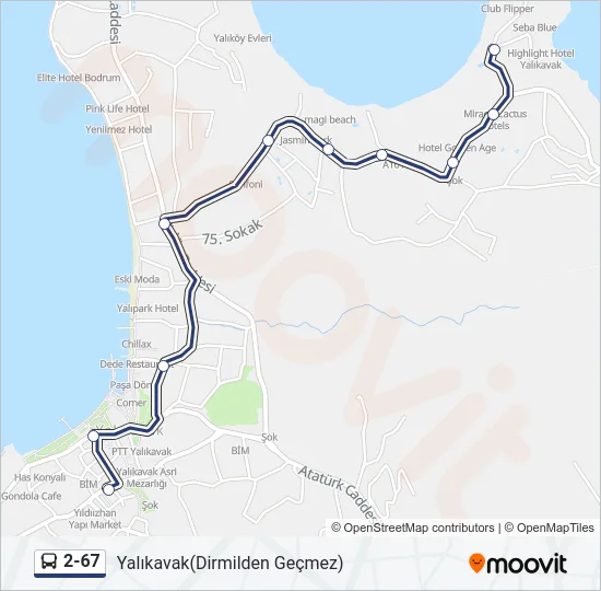 2-67 Bus Line Map