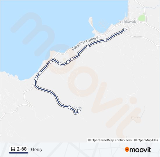 2-68 Bus Line Map