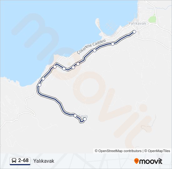 2-68 Bus Line Map
