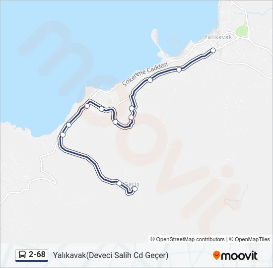 2-68 Bus Line Map
