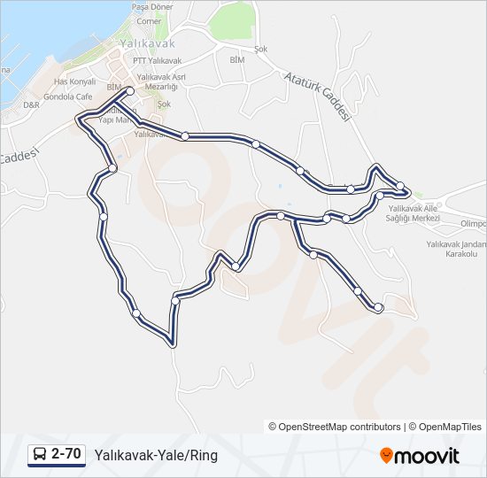 2-70 Bus Line Map