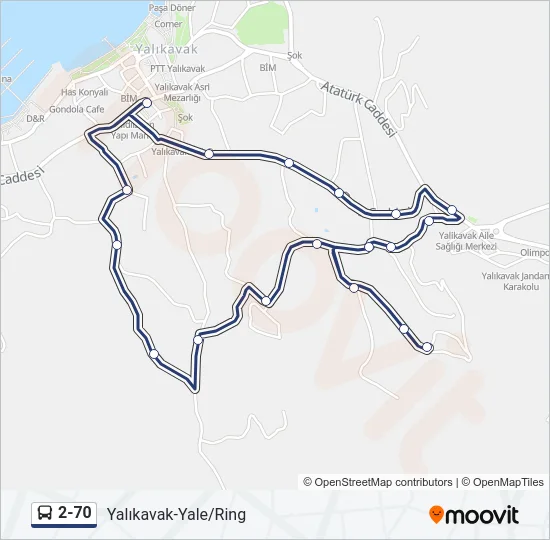 2-70 Bus Line Map