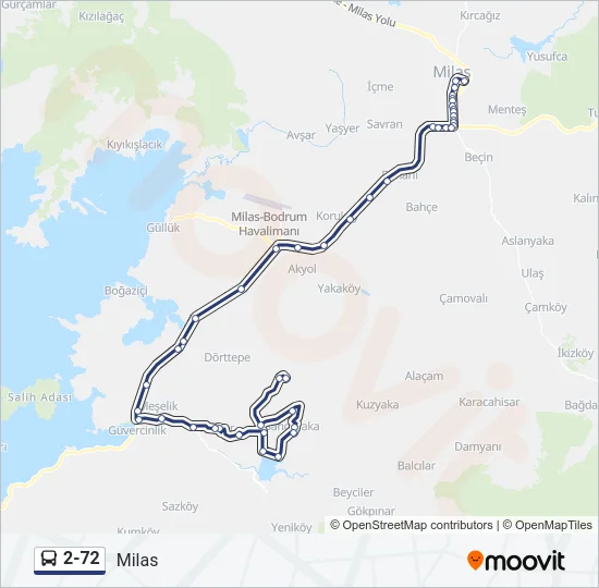 2-72 Bus Line Map