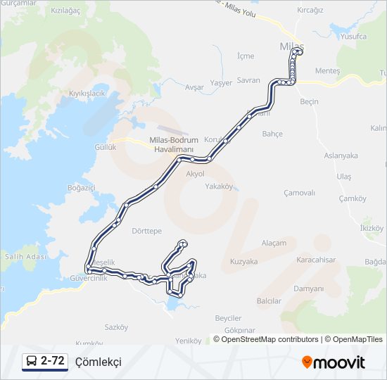 2-72 Bus Line Map