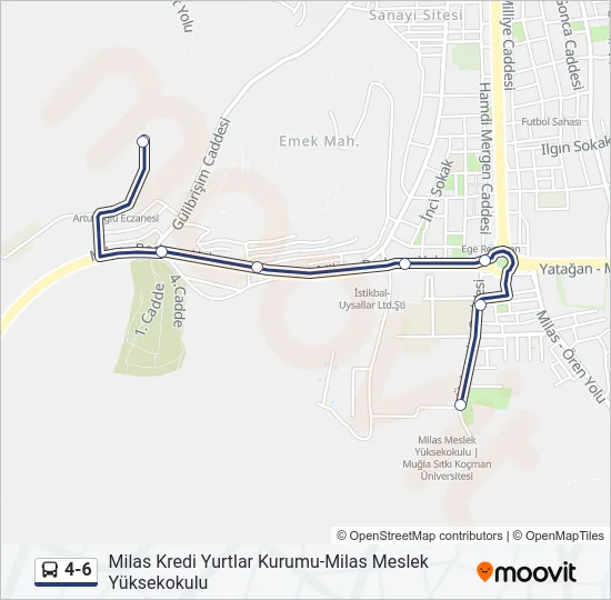 4-6 Bus Line Map