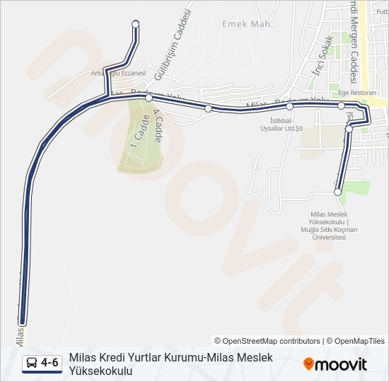 4-6 Bus Line Map