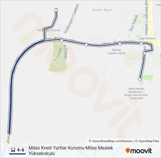 4-6 Bus Line Map