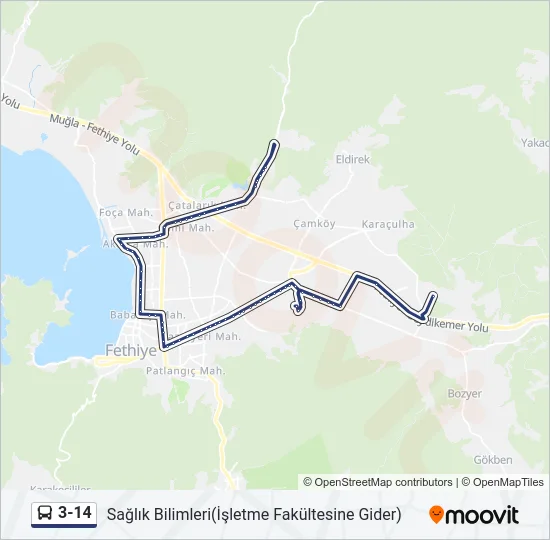 3-14 Bus Line Map