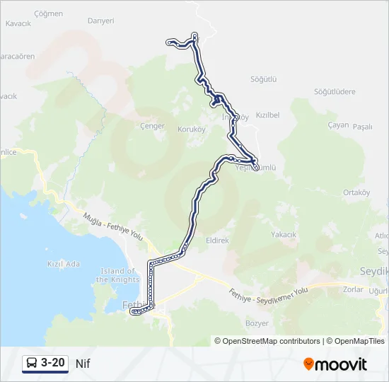 3-20 Bus Line Map