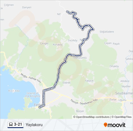 3-21 Bus Line Map