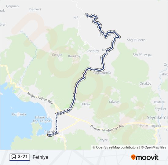 3-21 Bus Line Map