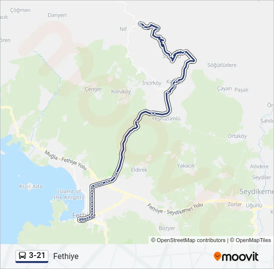 3-21 Bus Line Map