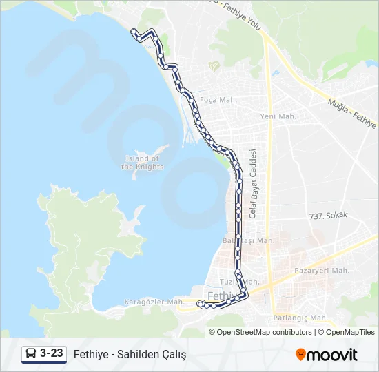 3-23 Bus Line Map