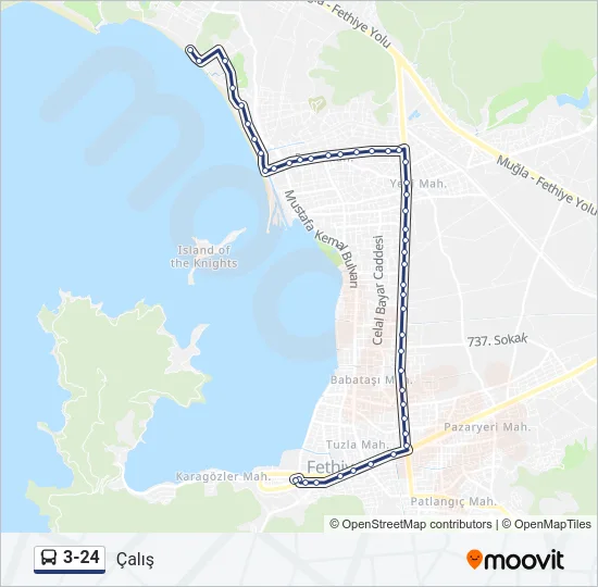 3-24 Bus Line Map