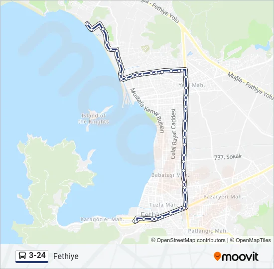 3-24 Bus Line Map