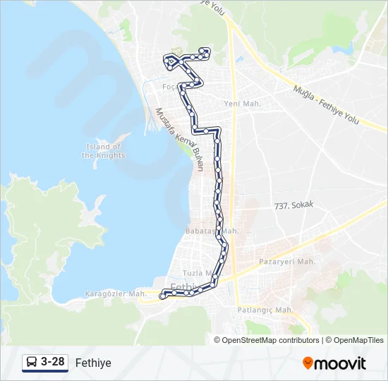 3-28 Bus Line Map