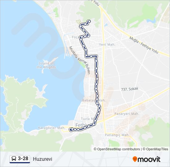 3-28 Bus Line Map