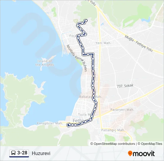 3-28 Bus Line Map