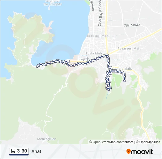 3-30 Bus Line Map