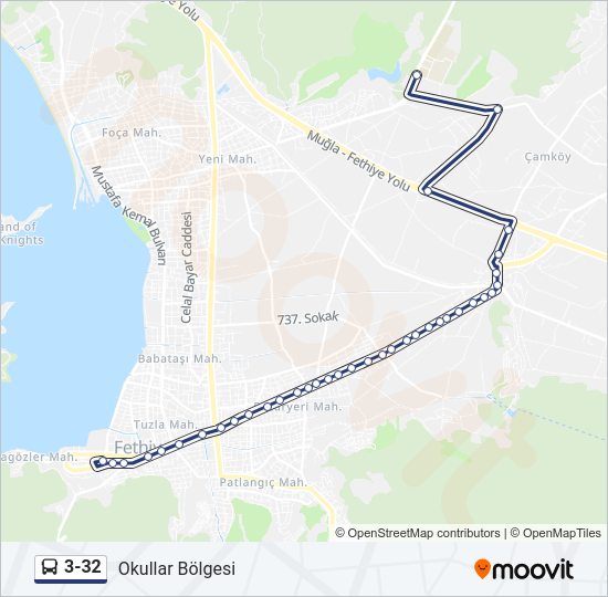 3-32 Bus Line Map