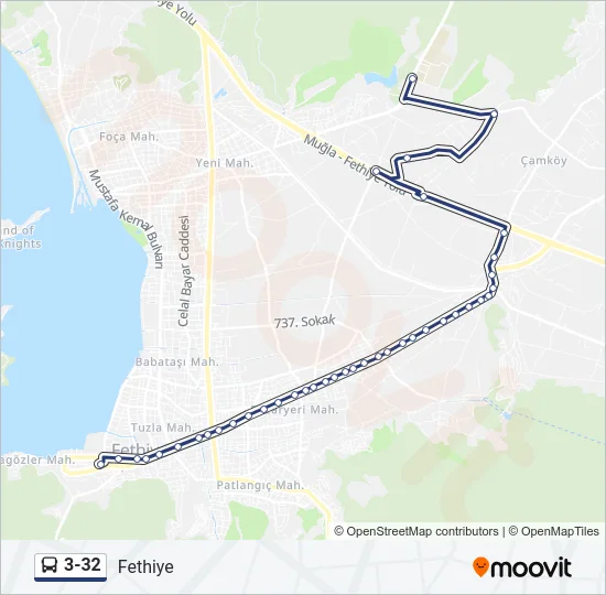 3-32 Bus Line Map