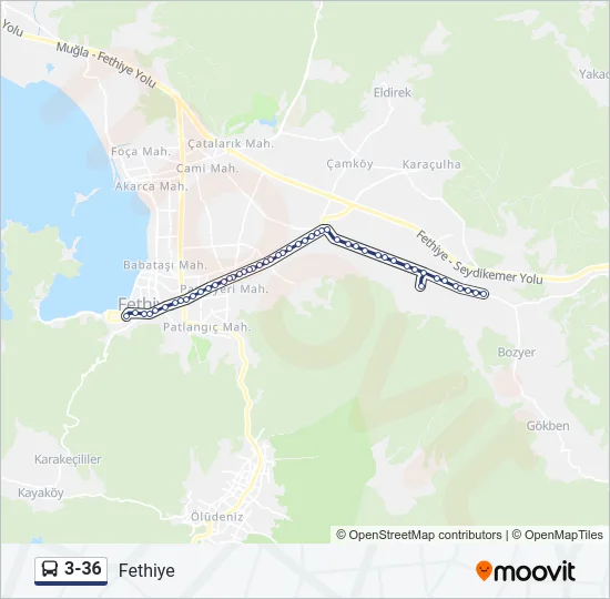 3-36 Bus Line Map