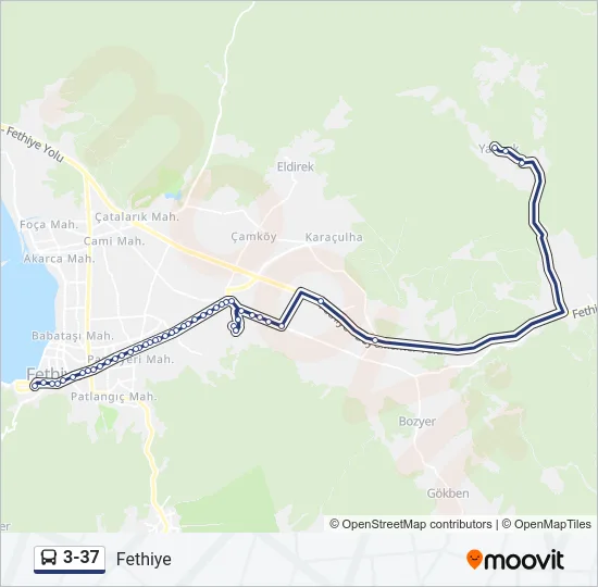 3-37 Bus Line Map