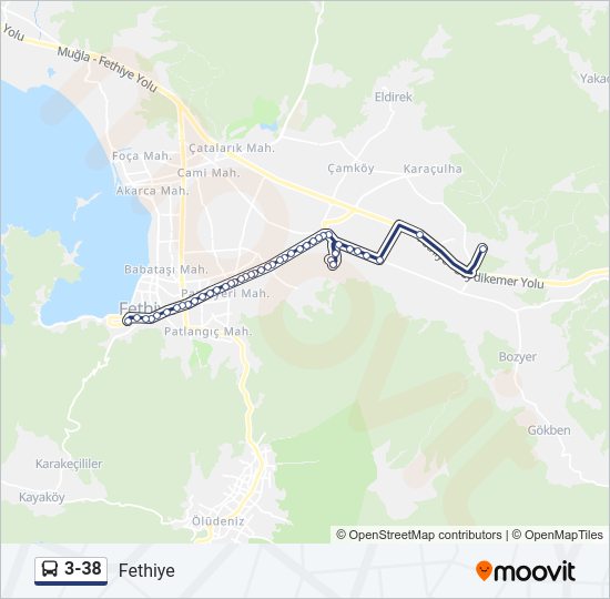 3-38 Bus Line Map