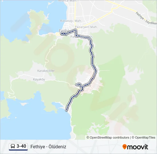 3-40 Bus Line Map