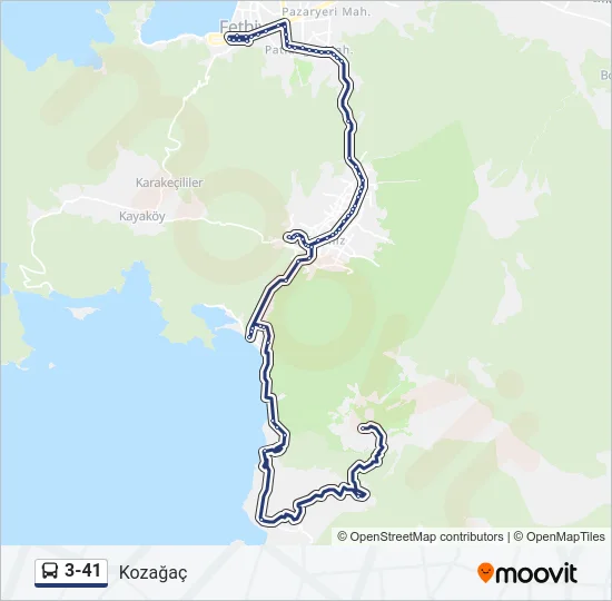 3-41 Bus Line Map