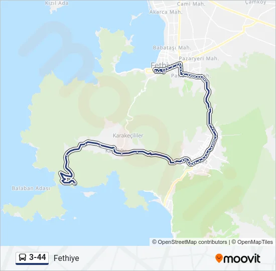 3-44 Bus Line Map