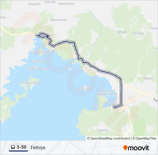 3-50 Bus Line Map